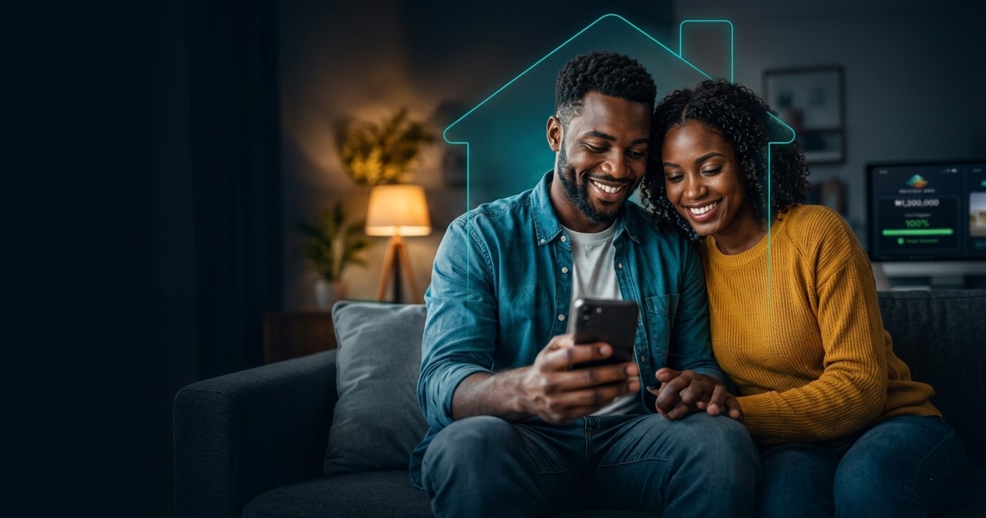 A couple reviewing their Nested Ark Rent Vault together at home